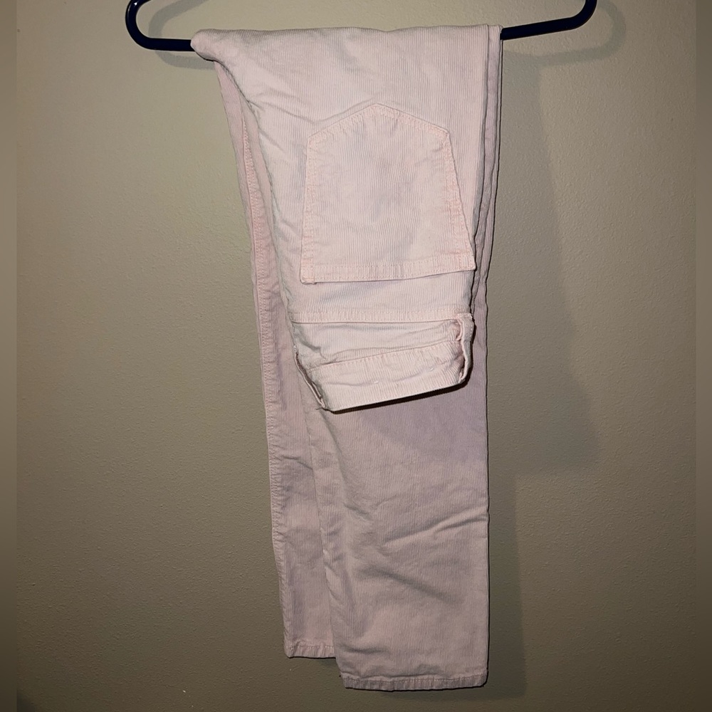 Light Pink - Corduroy Straight Leg Pants - American Eagle - Size 2 Regular